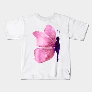 watercolour butterfly watercolor butterflies pink butterfly Kids T-Shirt